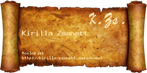 Kirilla Zsanett névjegykártya